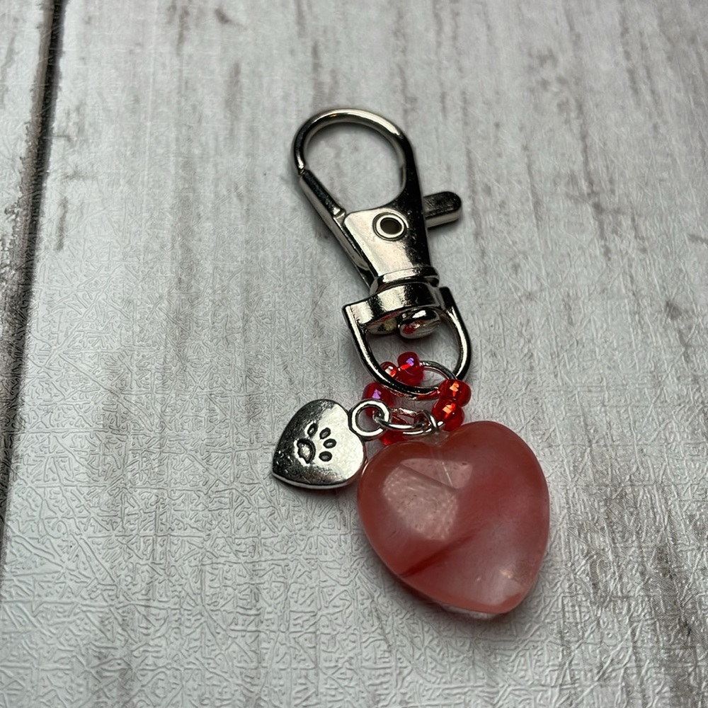 Strawberry Quartz Crystal
Love My Cat Charm
Keychain or Collar Charm - Picture 13 of 15